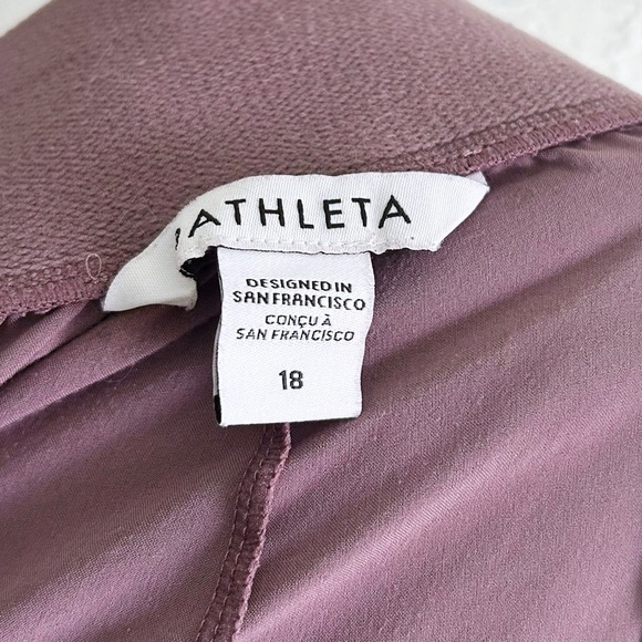 ATHLETA Brooklyn Heights High Rise Wide Leg Pant Sz 18 Mauve - Picture 5 of 6